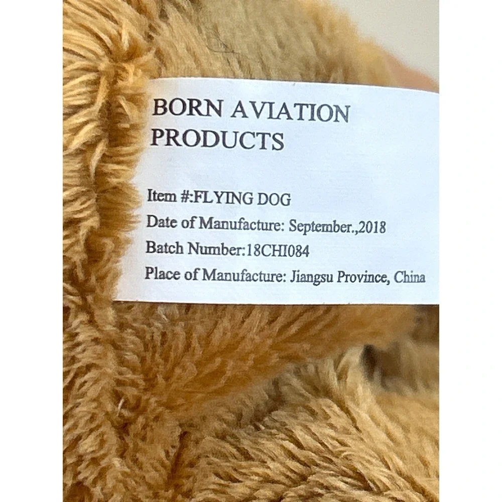 Born Aviation Products Airzoo Flying Dog With Goggles Aviator 2018 Tag Attached